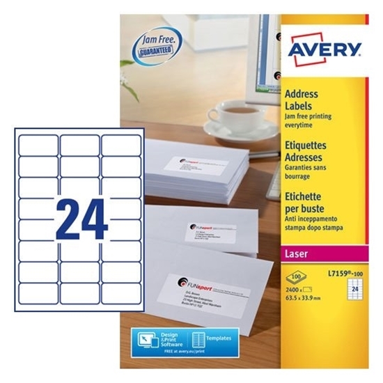 Picture of Avery Labels 6.4cm X 3.39cm (3 X 8)