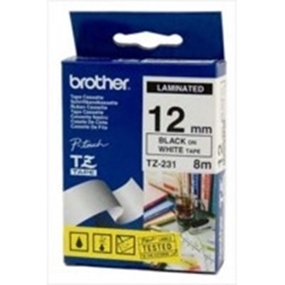 Picture of Brother Black / White 12 mm tape