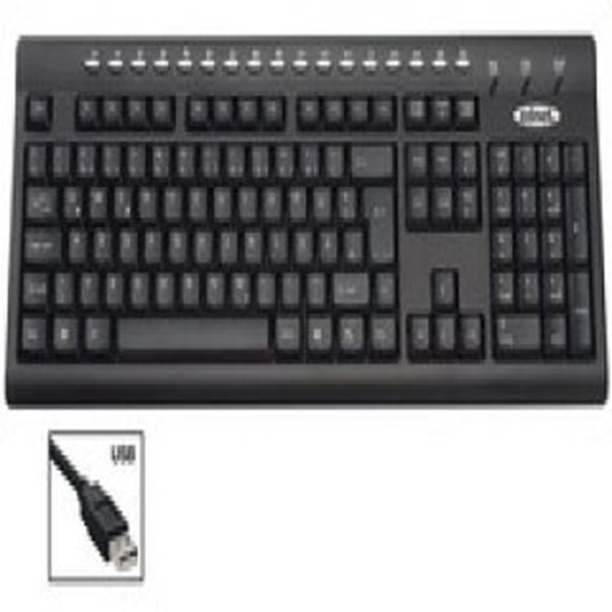 Picture of EDNET USB Greek Multimedia Keyboard, Black