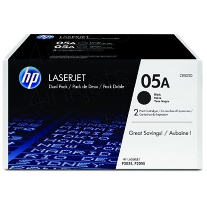Picture of HP #05A Dual Pack LJ P2055/ P2035 Standard Toner