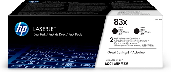 Picture of HP #83XD 2Pack LaserJet Pro M201  Black Toner