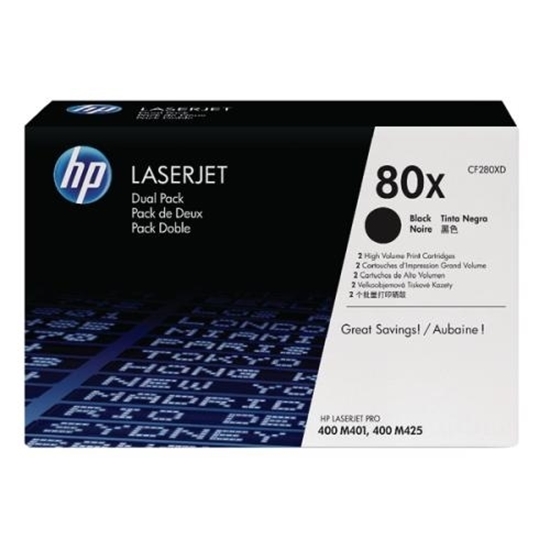 Picture of HP #80XD Dual Pack LJ PRO 400 M401  M425.
