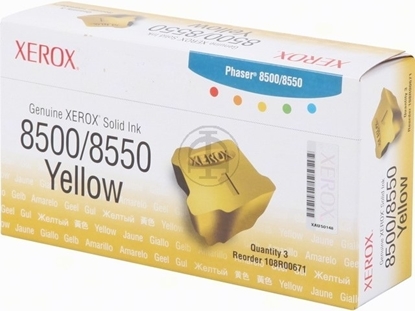 Picture of Xerox Phaser 8500 / 8550 Yellow Ink 3 sticks