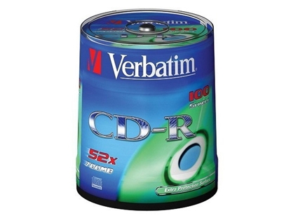 Picture of Verbatim Spindle 100 CDs Crystal Extra Protec