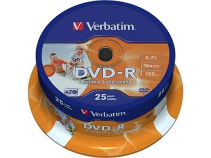 Picture of Verbatim Printable DVD-R Spindles 25