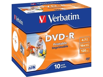 Picture of Verbatim Printable DVD-R 16X 4.7GB 120 Minute