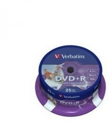 Picture of Verbatim Printable DVD +R  Spindles 25