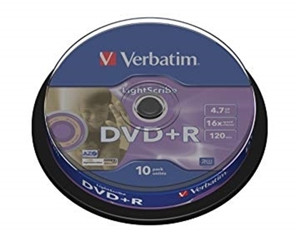 Picture of Verbatim LightScribe DVD+R 16X ( Spindle 10)