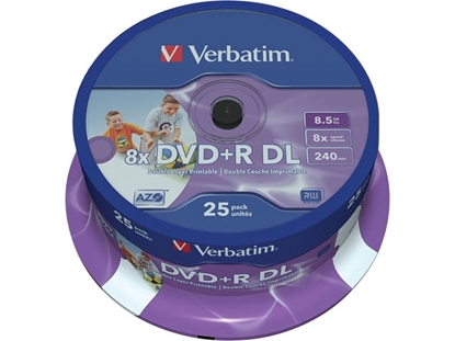 Picture of Verbatim Double Layer  DVD+R 8.5GB Spindle 25