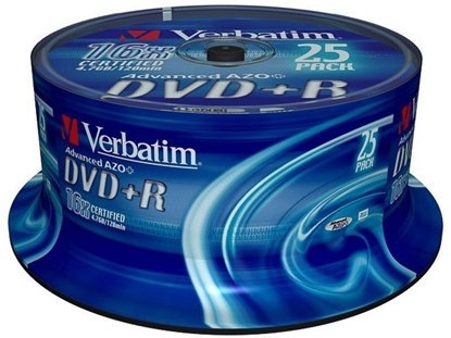 Picture of Verbatim Spindle 25 pcs DVD+R 16X