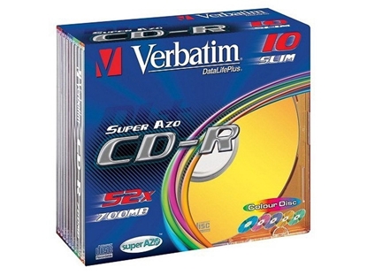 Picture of Verbatim Super Azo Colour CDR Slim case