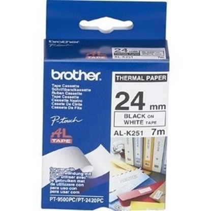 Picture of Brother Black on White 24 mm thermal tape