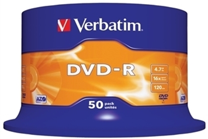 Picture of Verbatim DVD-R16X 4.7GB Printable Spindles 50