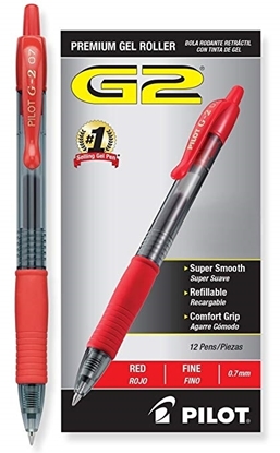Picture of Pilot Pen G-2 0.7( Gel Retract) Red