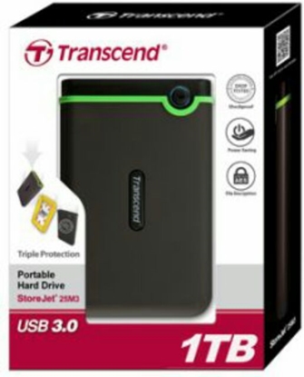 Picture of TRANSCEND EXTERNAL HDD 25M3 1TB 2.5" USB