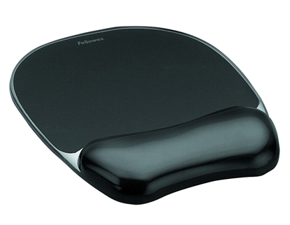 Picture of Fellowes Crystal Gel Mouse Pad Wrist Rest Black